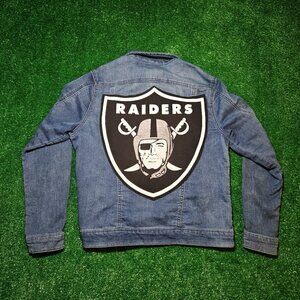 NFL Las Vegas Raiders denim jean jacket